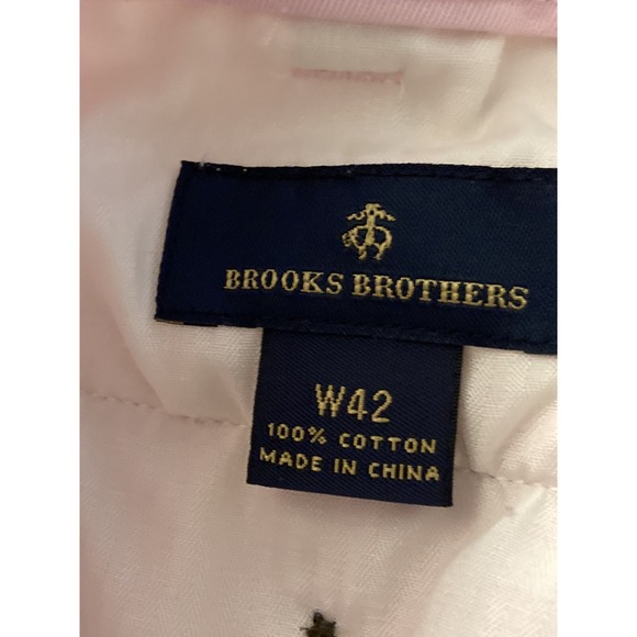 Brooks Brothers Mens Pink Chino Shorts Size 42 x 11‎ Cotton Preppy - Picture 7 of 9